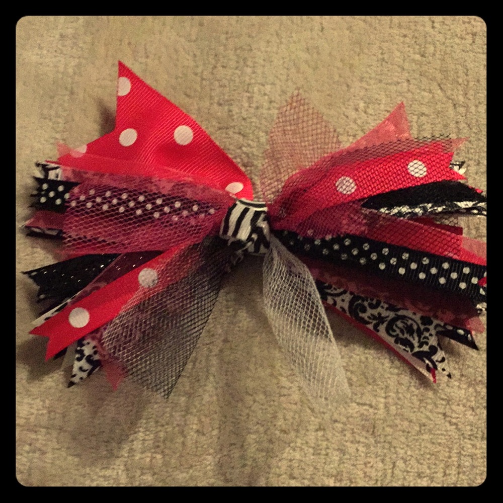 Pink and Zebra bow